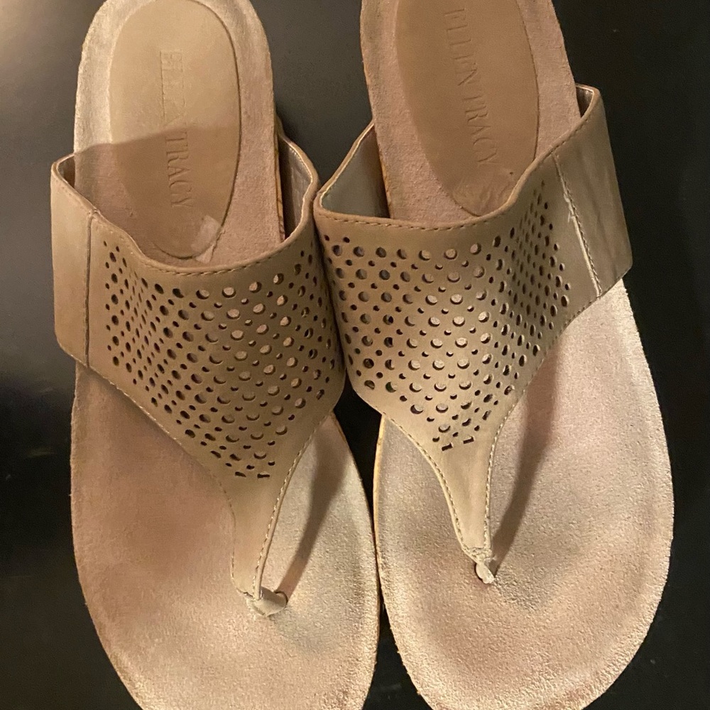 Cute wedge sandals very comfy as well.